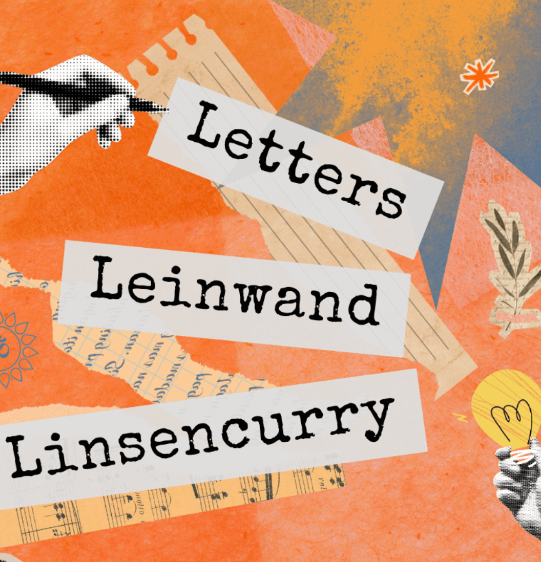 Ankündigungsbild für das Kreativ-Wochenende mit dem Titel LETTERS. LEINWAND. LINSENCURRY.